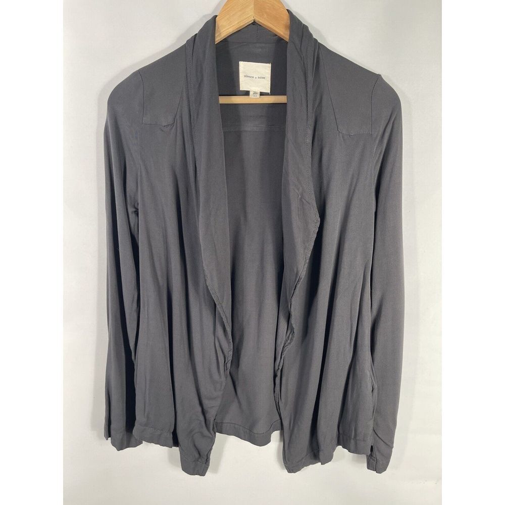 (3/$25) Silence Noise Women's XS Gray Long Sleeve Open‎ Front Cardigan